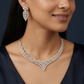Radiating Leaf Garland GJ Necklace with Grand Centre Drop Styling