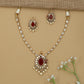 Peacock Pendant Kundan Necklace with Oval Border Styling