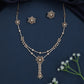 Snowflake Drop Necklace with Dual Line Border Styling