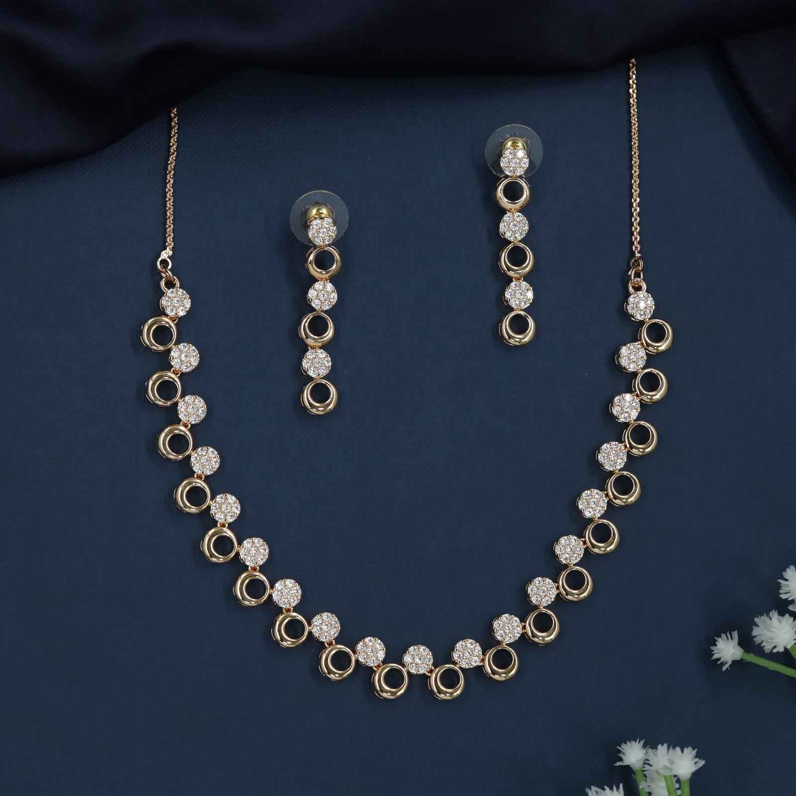 Luxury Circle Necklace with Delicate Connector Work