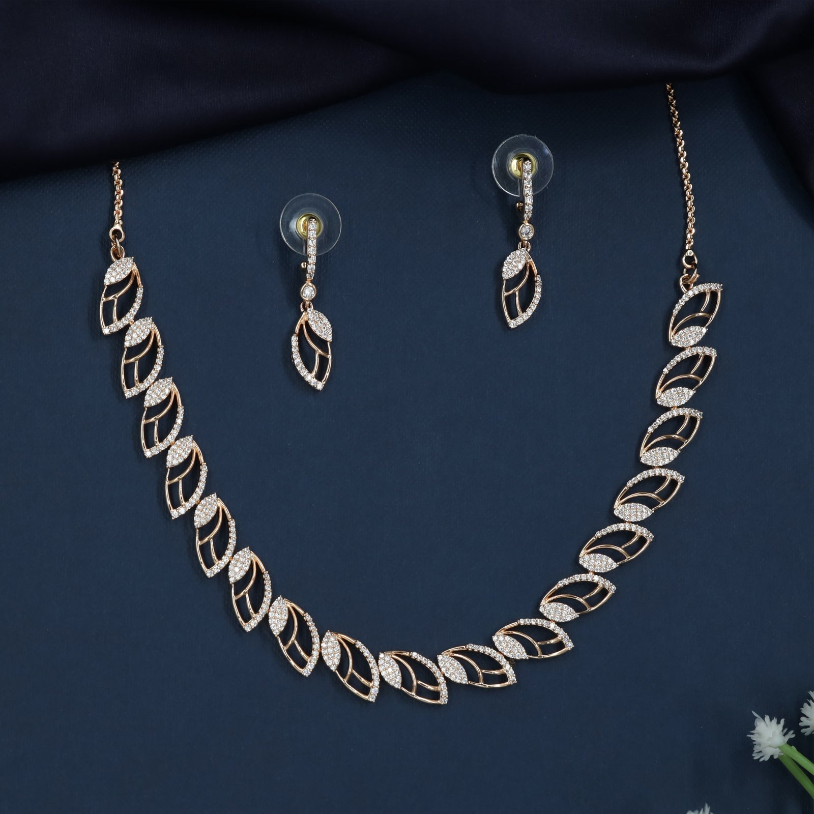Luxury Marquise Necklace with Repeating Openwork Detailing