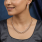 Royal Leaf Necklace with Structured Double Chain Work