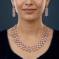 Royal Grid Garland Necklace with Hanging Curve Arrangement