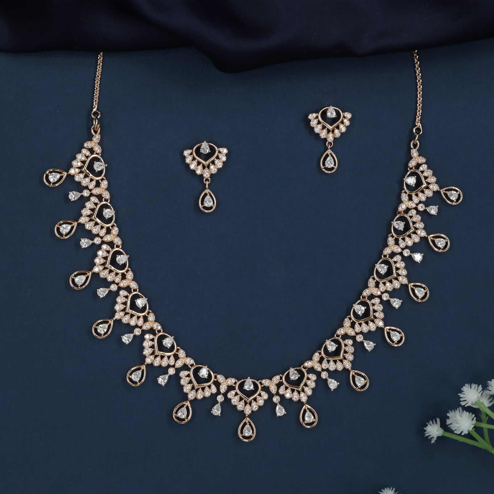 Traditional Drop Border Necklace with Decorative Fringe Styling
