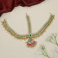Royal Bridal Jadau Headset with Crescent Pendant Design