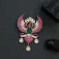 Grand Phoenix Victorian Brooch with Hanging Drop Accents