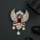 Grand Phoenix Victorian Brooch with Hanging Drop Accents