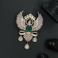 Grand Phoenix Victorian Brooch with Hanging Drop Accents