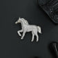 Artisan Stallion Brooch with Flowing Tail Styling