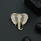 Signature Tusker Brooch with Ornamental Contour Detailing