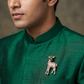Royal Deer Brooch with Standing Silhouette Detailing