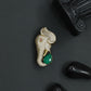 Luxury Elephant Brooch with Sculptural Contour Design