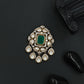 Cushion Center Victorian Brooch with Floral Cluster Border