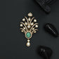 Aurora Vine Victorian Brooch with Fan Spray Crystal Detailing