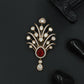 Aurora Vine Victorian Brooch with Fan Spray Crystal Detailing