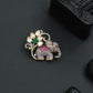 Royal Victorian Brooch Designed with an Elephant and Sculpted Petals
