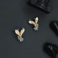 Flare Bloom Stud with Open Leaf Contours