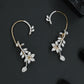 Floret Sweep Earcuff with Tapered Hanging Frame