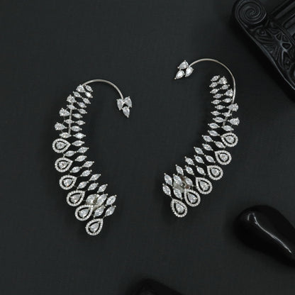 Bloom Curve Earcuff with Graduated Oval Borders