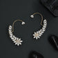 Decorative Garland Earcuff with Sculpted Botanical Layout