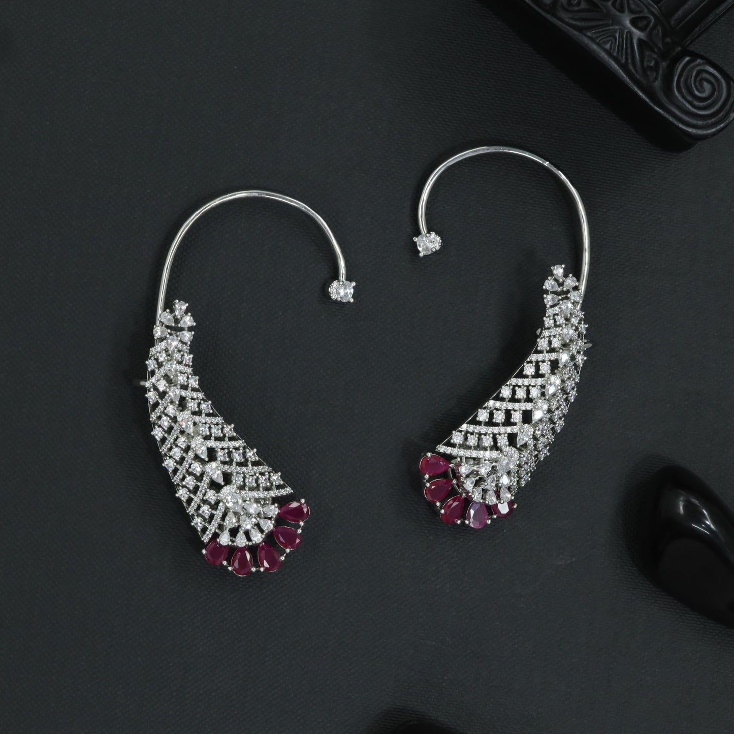 Petal Plume Earcuff with Flowing Fan Detailing