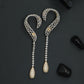 Ivory Stream Earcuff with Cascading Chain Layout