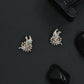 Crystal Vine Stud with Curved Botanical Styling