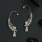 Garden Curve Earcuff with Rounded Leaf Arrangement