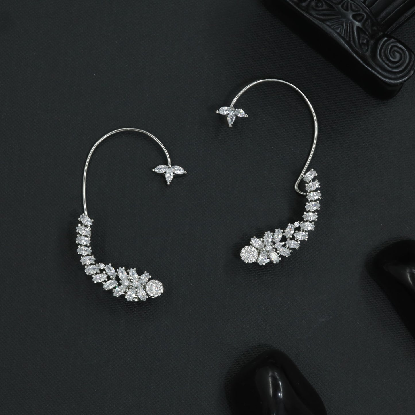 Knot Bloom Earcuff with Compact Wing Styling