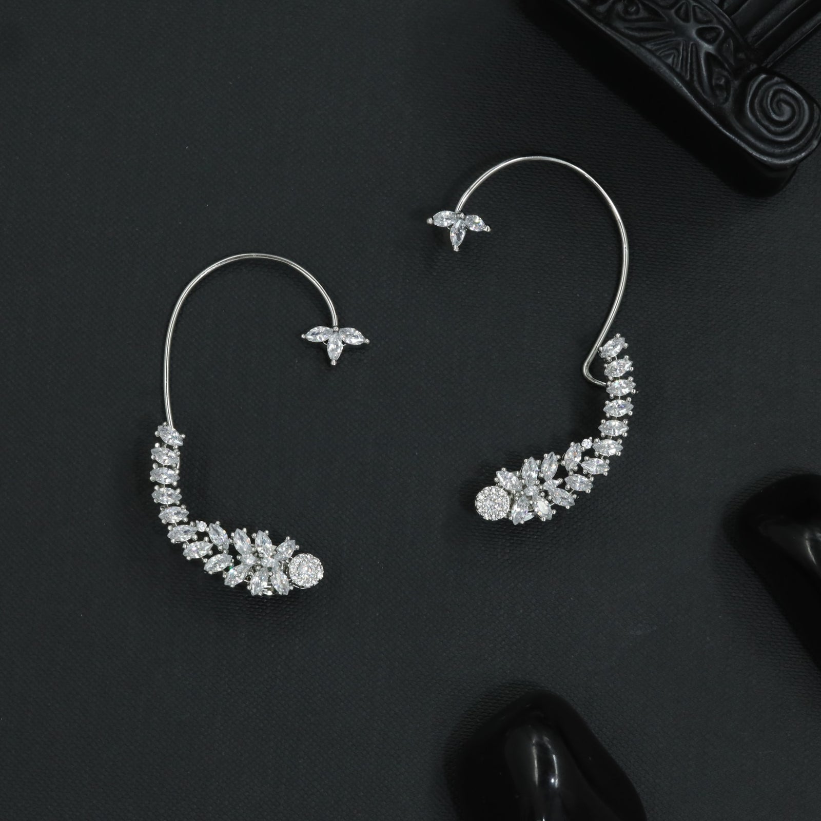 Knot Bloom Earcuff with Compact Wing Styling