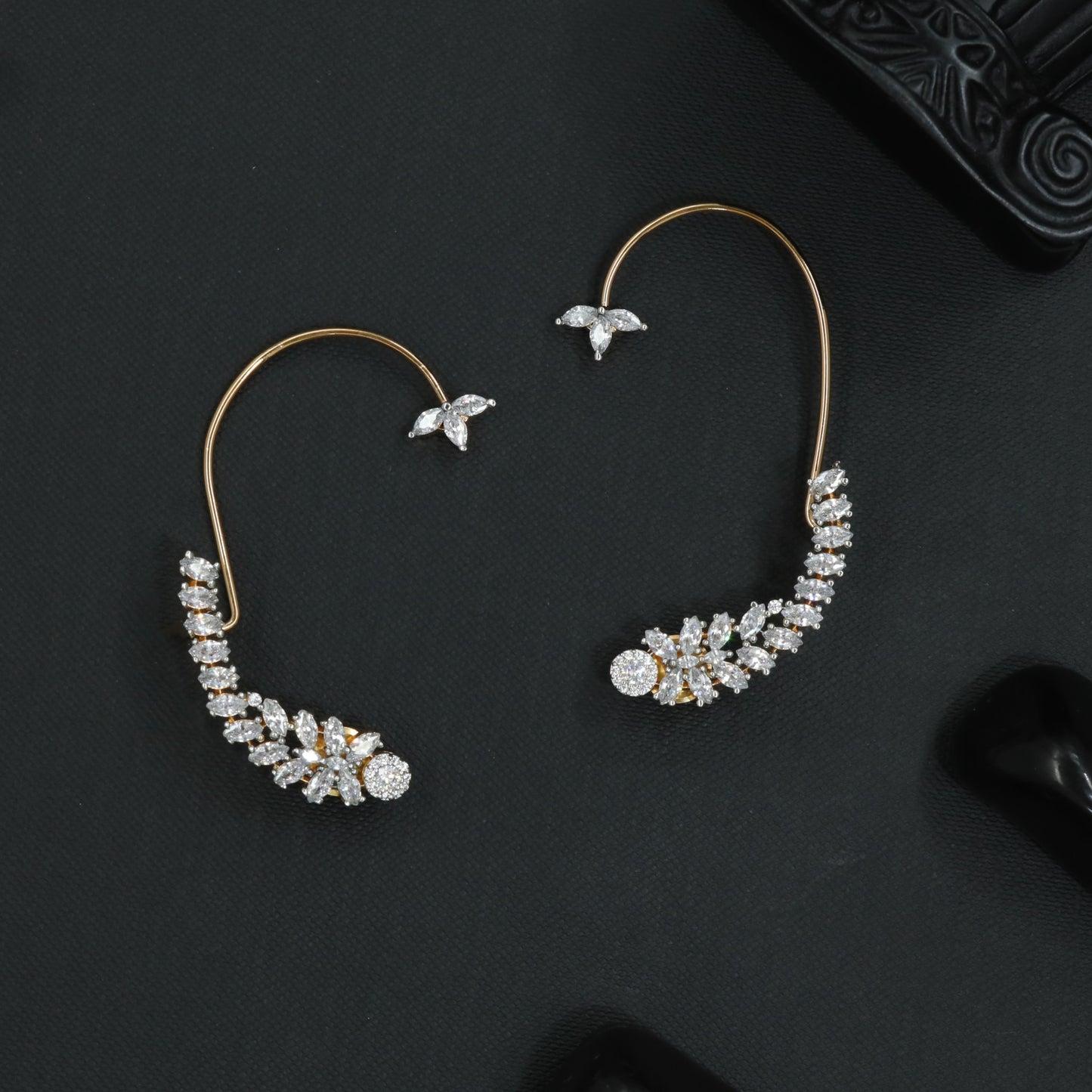 Knot Bloom Earcuff with Compact Wing Styling