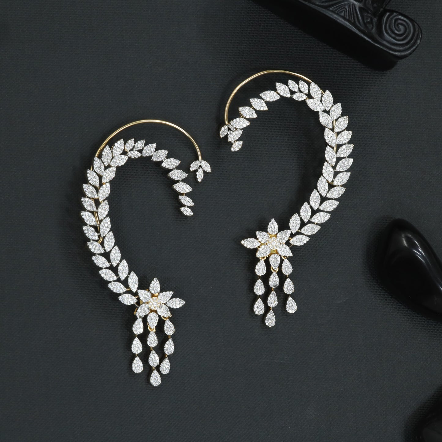Aerial Vine Earcuff with Leaf Trail Detailing