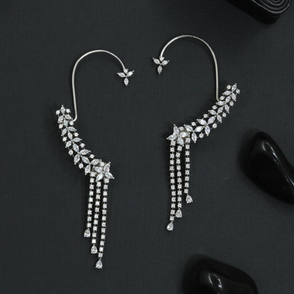 Noble Cascade Earcuff with Curved Hanging Contours