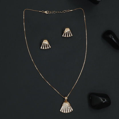 Celestial Bloom Pendant With Coordinated Earrings