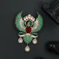 Grand Phoenix Victorian Brooch with Hanging Drop Accents