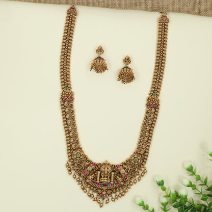 Handcrafted Lakshmi Antique Long Haara with Grand Festive Styling