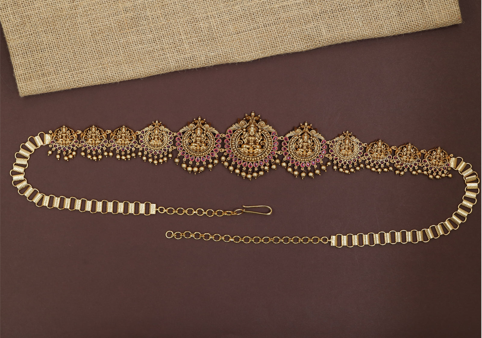 Royal Lakshmi Medallion Antique Waist Belt