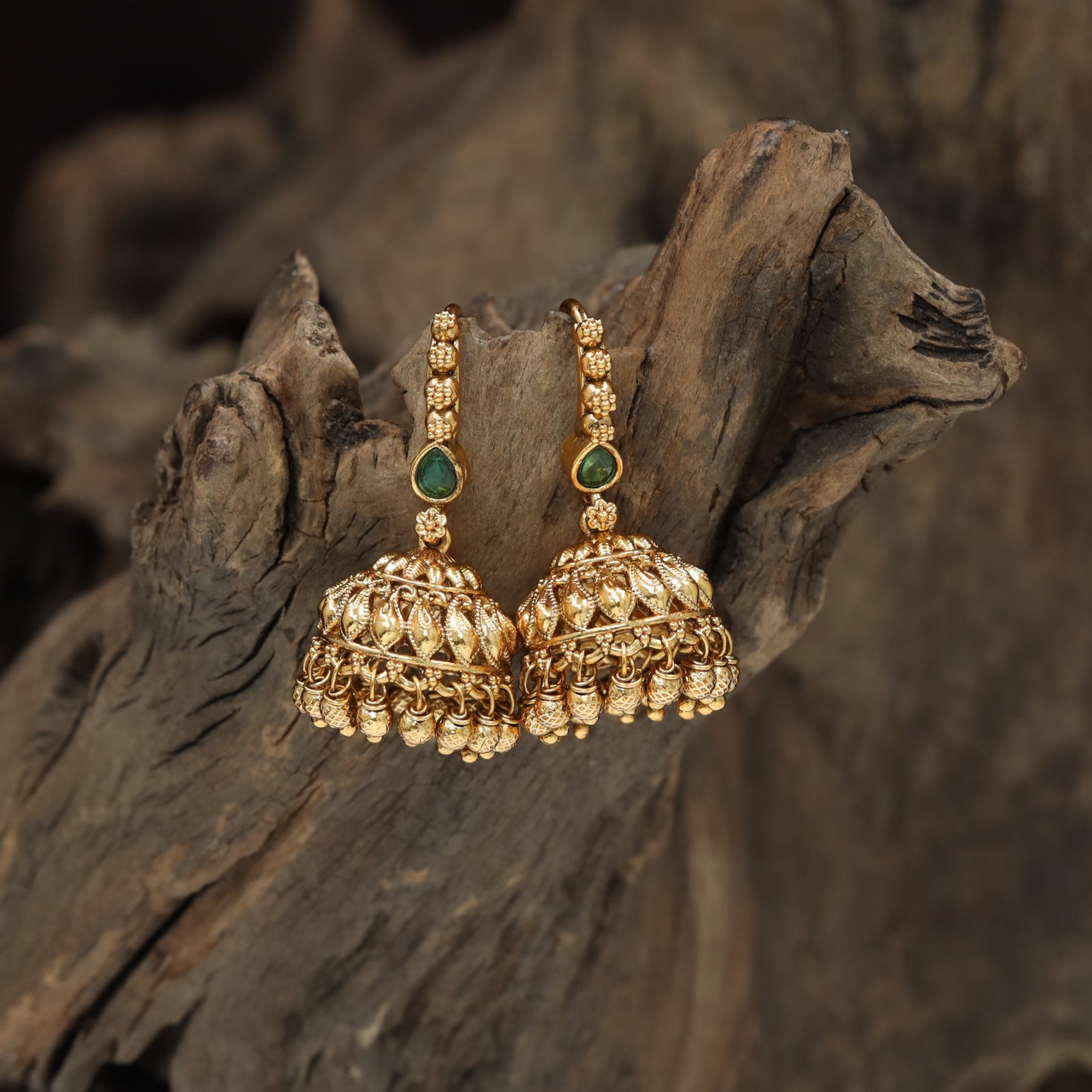 Grand Antique Jumka showcasing Ornamental Dome Framework