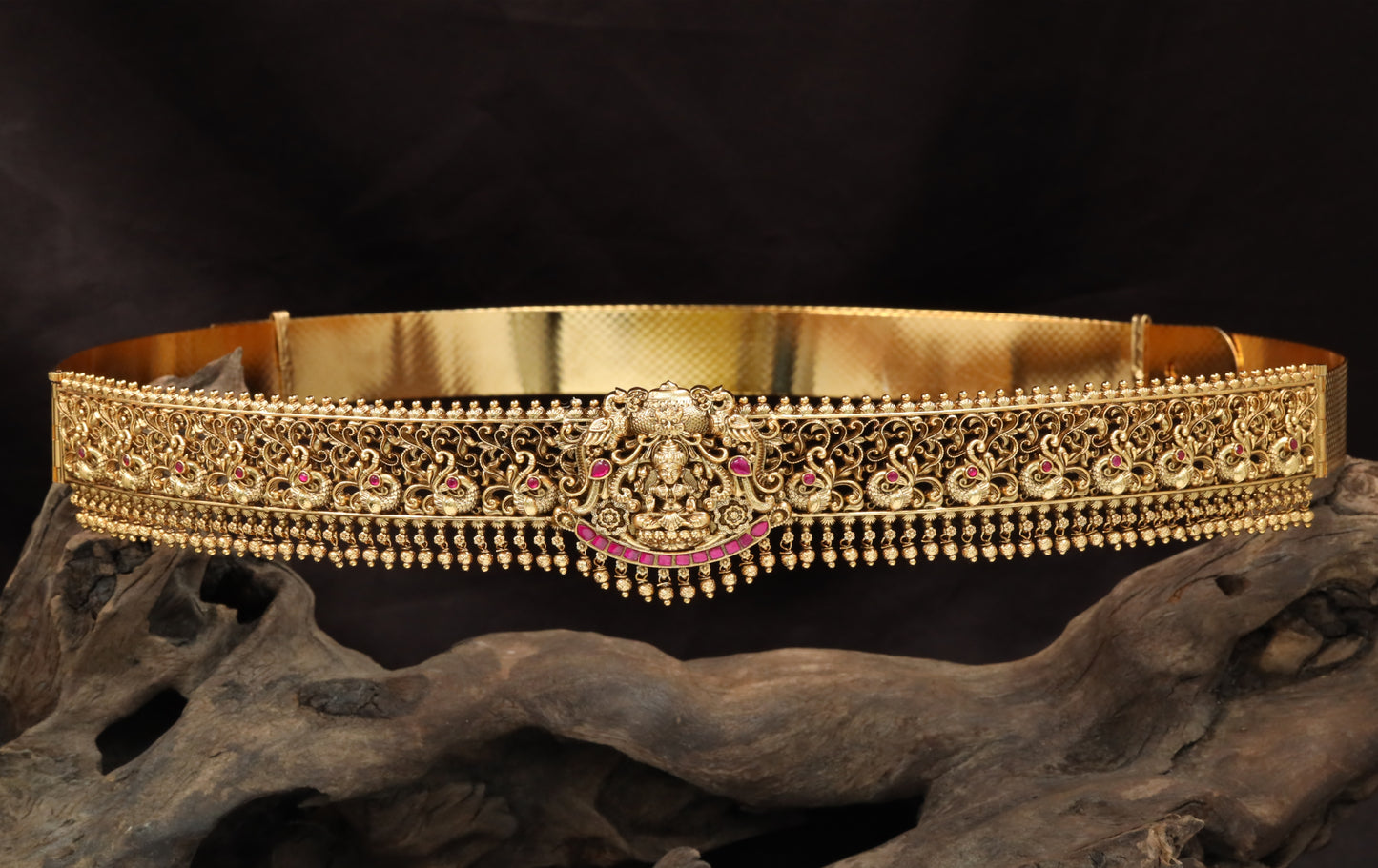 Heritage Lakshmi Medallion Antique Dabu Waist Belt