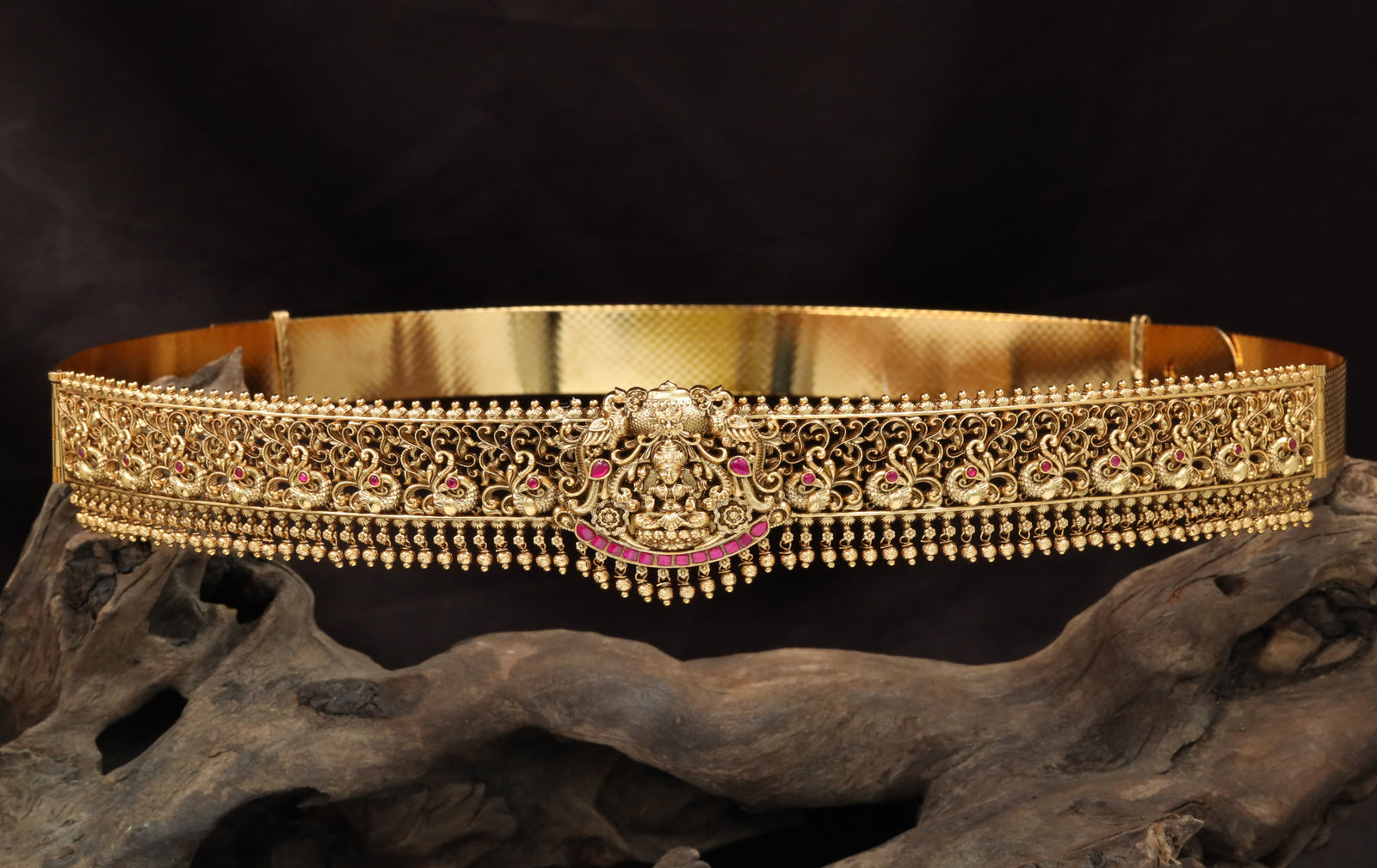 Heritage Lakshmi Medallion Antique Dabu Waist Belt