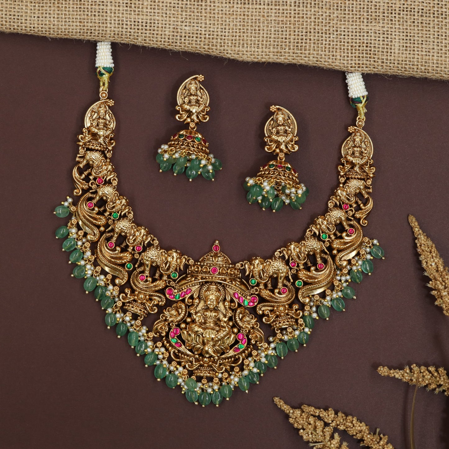 Luxury Peacock Border Antique Necklace
