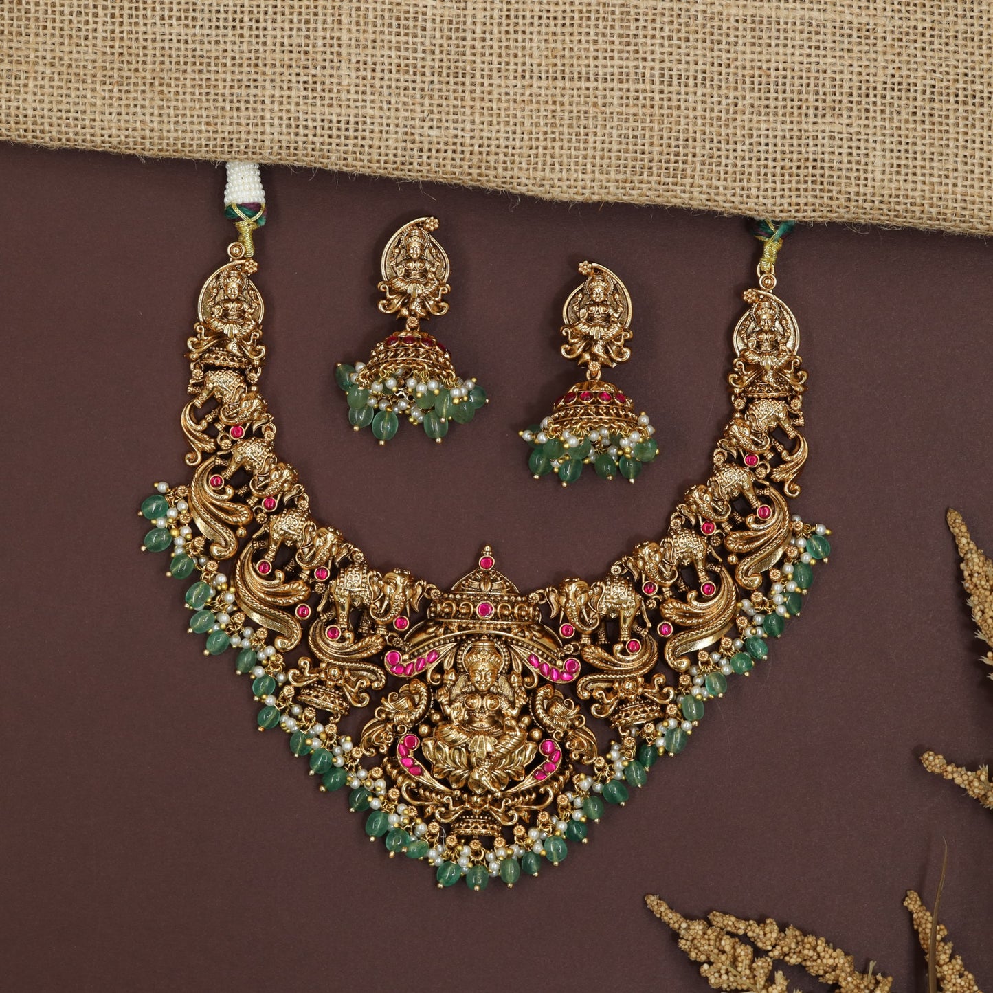 Luxury Peacock Border Antique Necklace