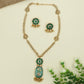 Royal Floral Kundan Chain With Pendant and Bell Drop Detailing