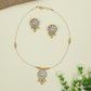 Premium Floral Pendant Jadau Necklace With Minimal Chain Styling