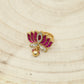 Traditional Lotus Bloom Pattern Jadau Finger Ring