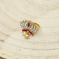Traditional Lotus Bloom Pattern Jadau Finger Ring