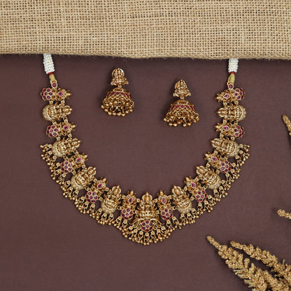 Heritage Lakshmi Cluster Antique Necklace