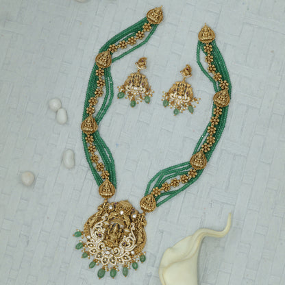 Edgepearl Lakshmi Beads Long Haara with Multi-Strand Bead Styling