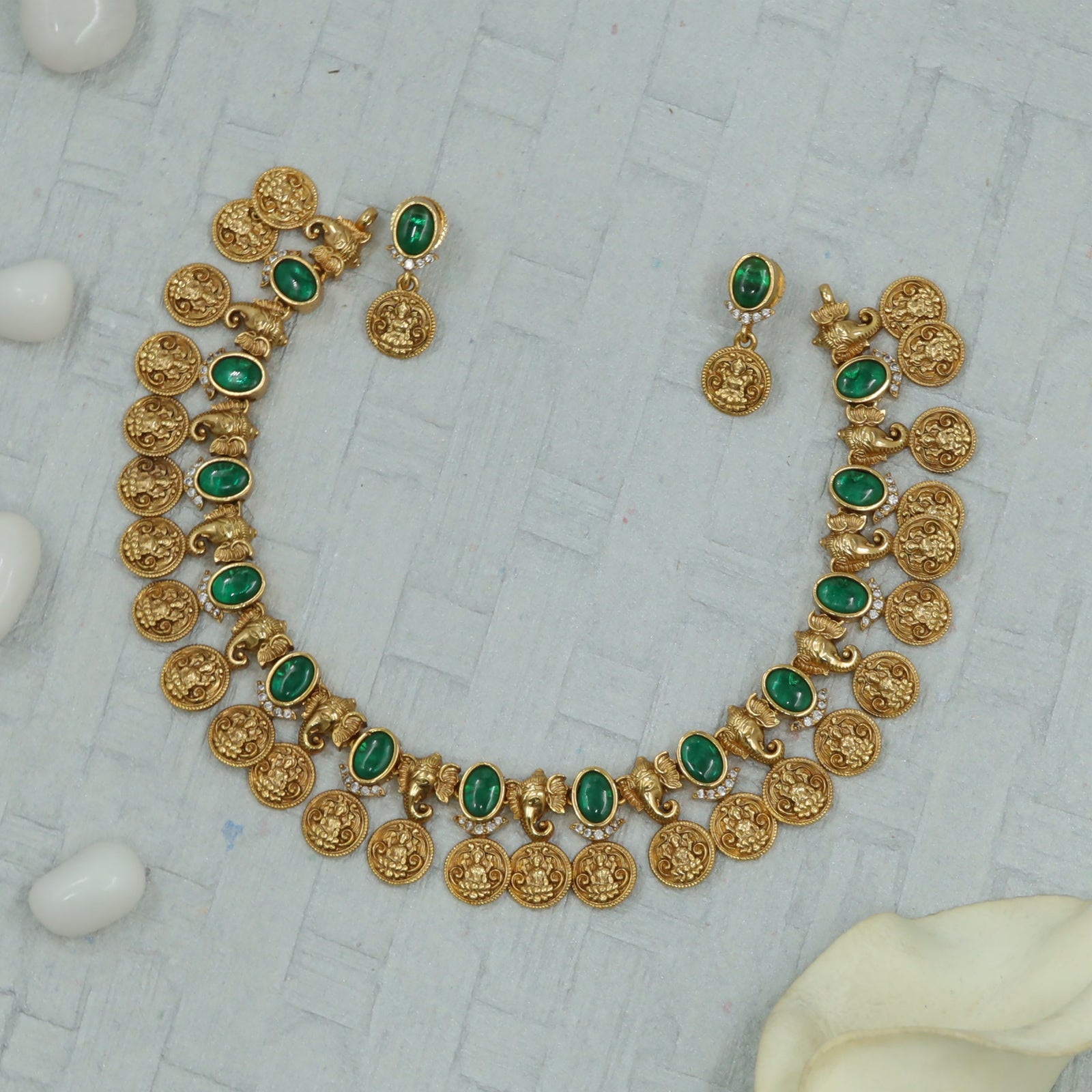 Grand Coin Necklace with Oval Connector Alignment