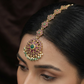Long Floral Chain Tikka With Ornamental Border Pendant